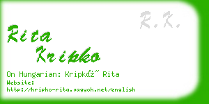 rita kripko business card